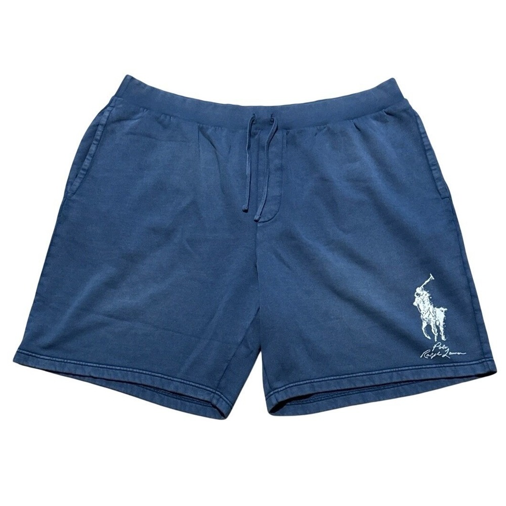 New Polo Ralph Lauren Mens Big Pony Fleece Shorts Clancy Blue 4XB Athleisure